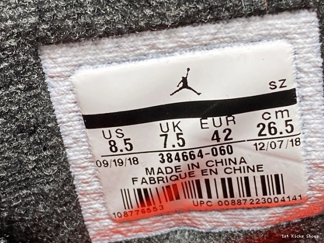 1st Kicks Retro Air Jordan 384664-060 OG Black Infrared 6 0722